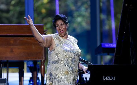 Aretha Franklin si esibisce all'International Jazz Day Concert della Casa Bianca nel 2016.