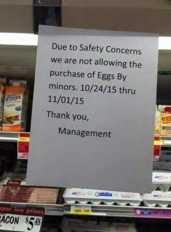 Il supermercato della Pennsylvania si rifiuta di vendere uova di minori durante la settimana di Halloween