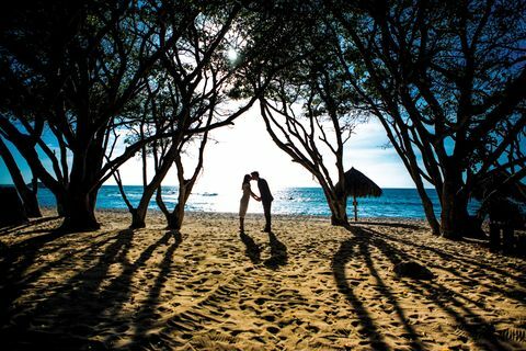 Un tratto di costa lungo la penisola nella regione della Riviera Nayarit, dove si trova il cinque stelle Four Seasons, Punta Mita