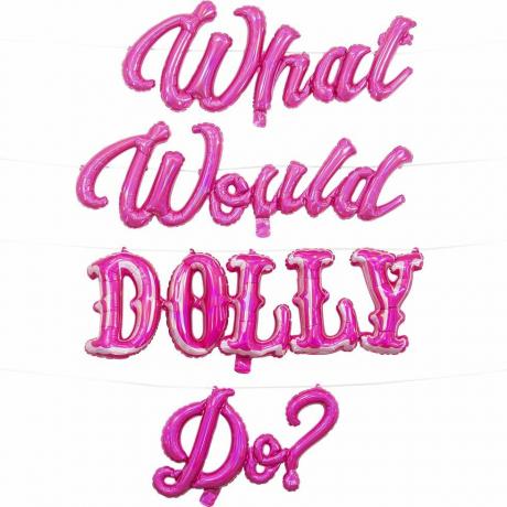 Dolly Parton Rosa Cosa farebbe Dolly Banner a palloncino