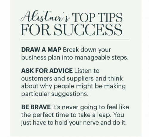 i migliori consigli di alistair per il successo