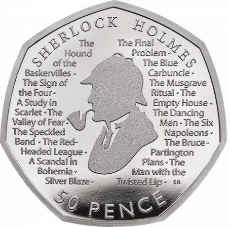 Nuova moneta Sherlock Holmes Royal Mint