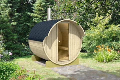 sauna in legno nel cortile