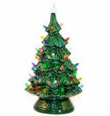 Albero di Natale in ceramica pre-illuminato