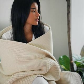 Coperta pesata in maglia di cotone di lusso