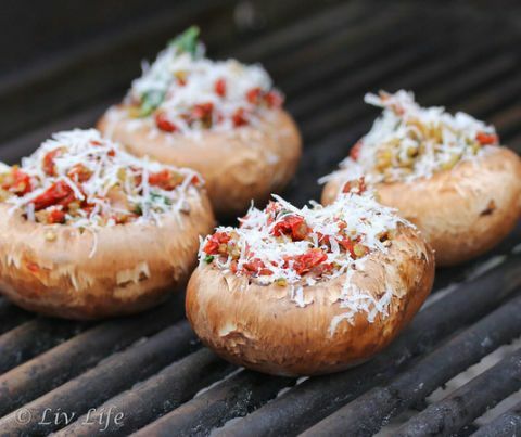 funghi portobello ripieni alla griglia