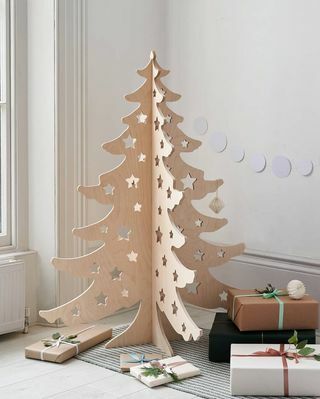 Albero di Natale in legno alternativo da 4 piedi