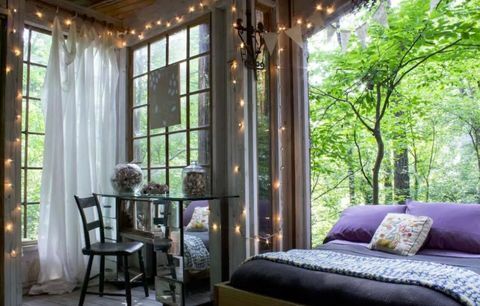 Appartato Intown Treehouse - Atlanta - Airbnb - letto viola
