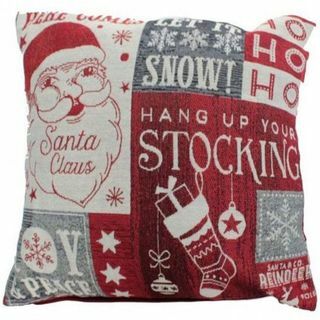 Clos & Hamblin Christmas Ho Ho Ho Filled Cuscino 43 x 43 cm