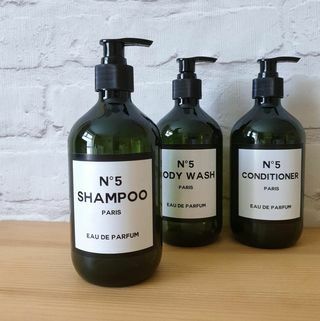 Bottiglie da bagno verdi -shampoo -condizionatori di sapone per il lavaggio del corpo, set di bottiglie riutilizzabili per dispenser per pompa.accessori per bagno