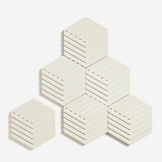 AREAWARE Table Tiles Set di sei sottobicchieri in cemento e sughero