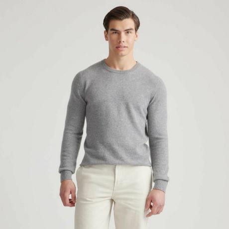 Maglione girocollo da uomo in cashmere mongolo