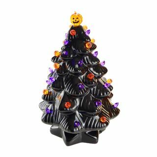 Albero di Halloween in ceramica nera