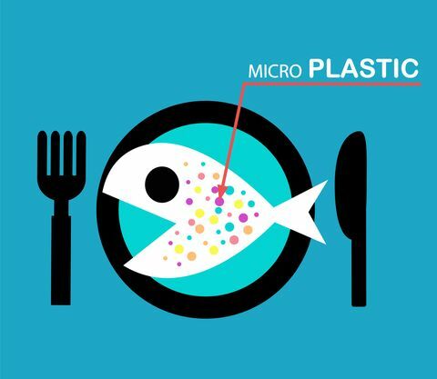 concetto di inquinamento micro plastica oceanica.