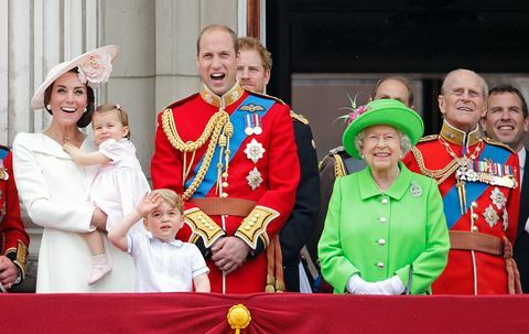 Famiglia reale a Trooping the Colour