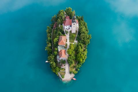 la chiesa dell'assunzione, bled, slovenia