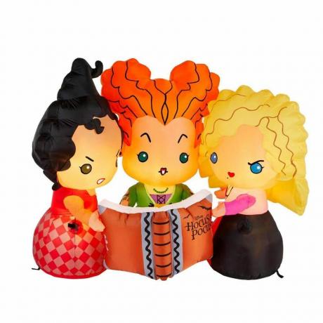 5 piedi LED Hocus Pocus Sanderson Sisters con libro degli incantesimi gonfiabile