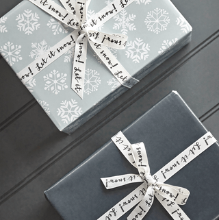 Carta da regalo reversibile Alpine Snowflakes