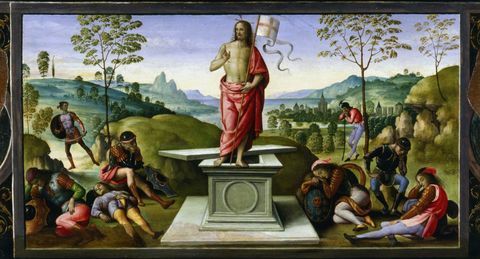 resurrezione del perugino di Cristo 1495 dipinto di pasqua