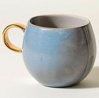 Tazza in gres blu e grigio