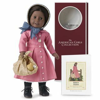 bambola ragazza americana personaggi originali addy walker e libro mostrato con scatola retrò e accessori