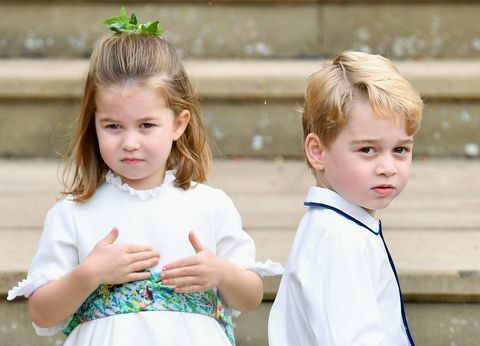 Il principe George e la principessa Charlotte al matrimonio tra la principessa Eugenia e Jack Brooksbank