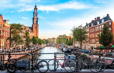 Vista del canale di Amsterdam