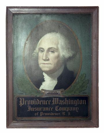 Ritratto di George Washington dipinto su una latta