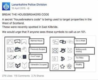 Gli scassinatori stanno usando questo codice per contrassegnare la tua casa per un irruzione