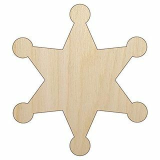 Distintivo dello sceriffo di legno incompiuto 