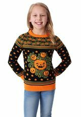 Maglione di Halloween con patch di zucca