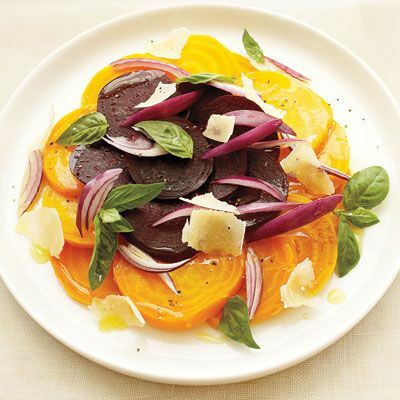 insalata di barbabietola al limone e basilico