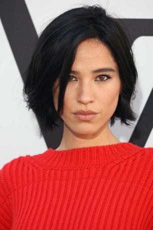 parigi, francia ottobre 04 uso editoriale solo per uso non editoriale si prega di richiedere l'approvazione della casa di moda kelsey asbille frequenta il louis vuitton womenswear primavera estate 2023 sfilata nell'ambito della settimana della moda di parigi il 04 ottobre 2022 a parigi, francia foto di marc piasekiwireimage