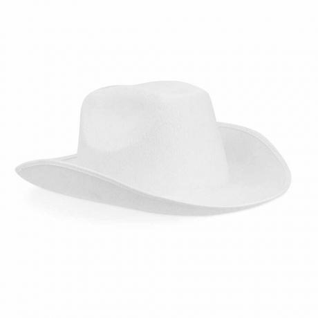 Cappello da cowboy in feltro bianco