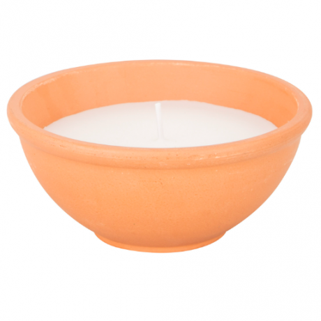 Candela Alla Citronella In Ciotola Di Terracotta