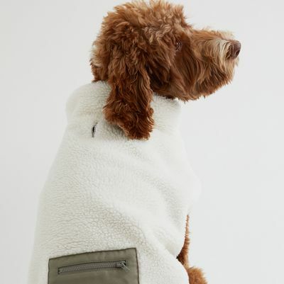 Giubbotto per cani in finto shearling con tasche