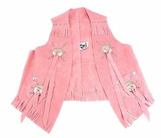 Gilet rosa da cowgirl da bambina 