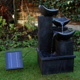 Gardenwize Fontana solare effetto ardesia a cascata