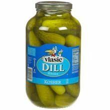 Vlasic Whole Kosher Pickles (4 astucci, barattolo da 1 gallone)