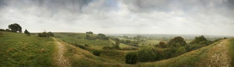 panorama dalla collina di st catherine, winchester